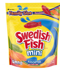 Swedish Fish Mini Assorted Soft And Chewy Candy Party Family Bag