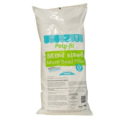 Fairfield Poly-Fil Mini Micro Bead Filler Polystyrene Stuffing Beads 20-Ounce