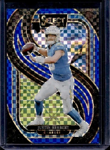 2024 Panini Select Justin Herbert Premier Blue Prizm #/175 Chargers