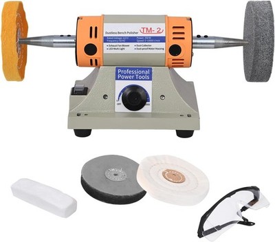 4'' Jewelry Polisher Adjustable Variable Speed Bench Buffer & Polishing Machine