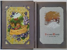 TOP Album mit 100 AK ca. 1899-1938 * Glückwunsch, meist Neujahr, tolle Lithos!