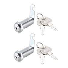 2 cerraduras de leva de 40 mm de longitud de cilindro para panel máximo de 1-3/8 pulgadas con llave diferente
