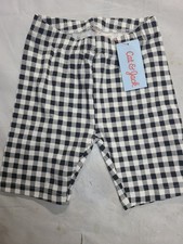 Girls' Gingham Bike Shorts Cat  Jack Black/White Size XS
