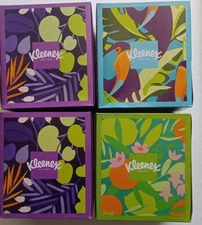4-Pack  Kleenex Ultra Soft 3-Ply Facial Tissues, Cube Boxes (72 tissues)