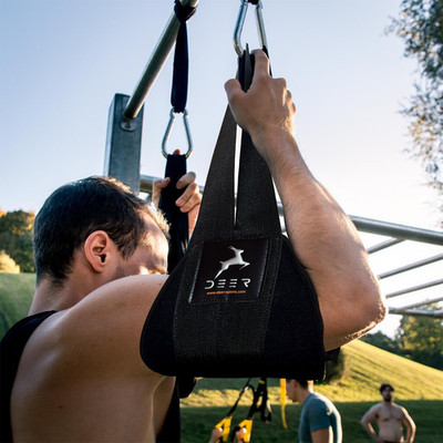 1 Pair Fitness Hanging Ab Straps for Pull Up Bar & Ab Muscle Training