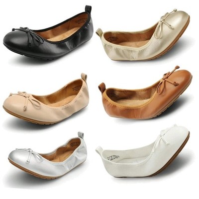 Women Slip On Foldable Ballet Flats Lightweight Round Toe Walking Flat Shoes