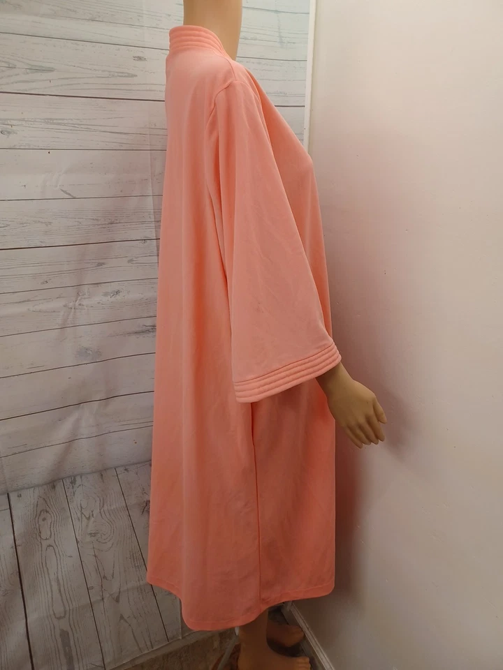 Abrigo Take-Along Sears House Largo Completo XXL 42-44 Hecho en Unión Cremallera EE. UU. Rosa Melocotón Foto 3 de 4