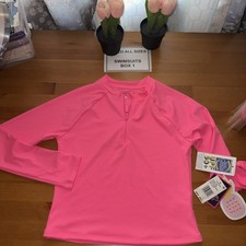 Andy Evan Rashguard Girls Size Large 12/14 Pink 50 Long Sleeve New
