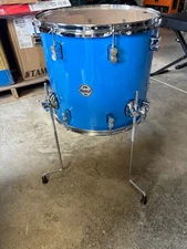 pdp limited edition maple 16 diameter x 14 deep floor tom, blue lacquer finish