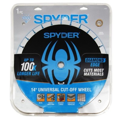 Spyder 14008 Diamond Bite 14-Inch Cut-Off Wheel 1'' Arbor Max 4300 RPM