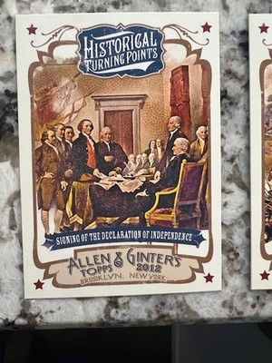 2012 TOPPS ALLEN & GINTER HISTORICAL TURNING POINTS INSERT CARD #s HTP1-20
