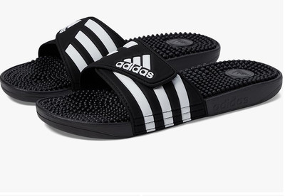 Men Adidas Adissage Black/White 100% Original Brand New