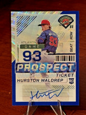 2024 Panini Prospect Edition Blue Wave Prizm AUTO #96 Hurston Waldrep #'d /75