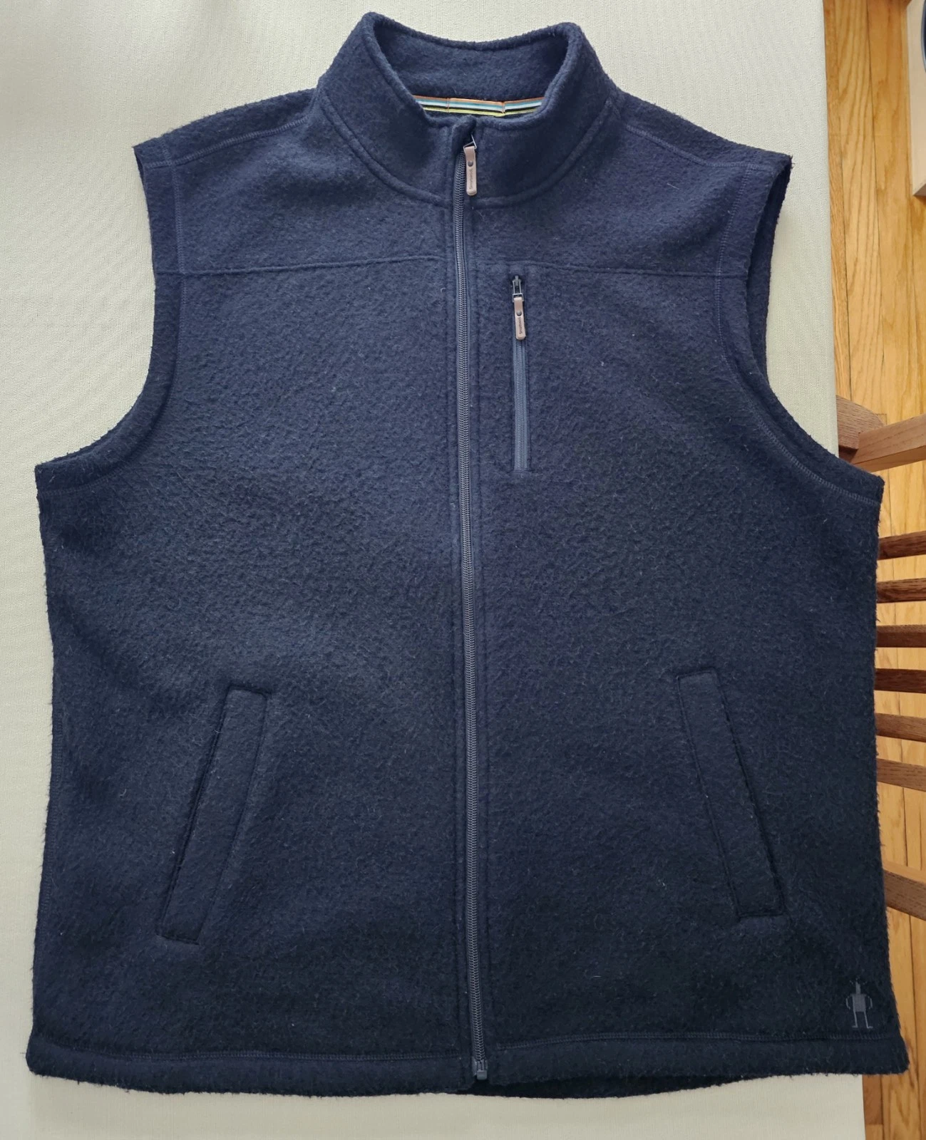 GUC Smartwool Wool Blend Navy Men's Hudson Trail Vest Size XXL