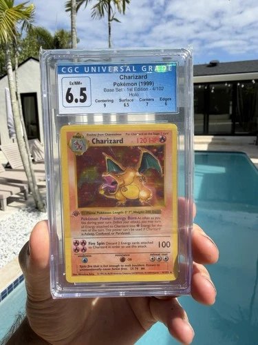 Charizard 1st Edition Shadowless Base Set Holo CGC 6.5 Pokémon Card 4/102