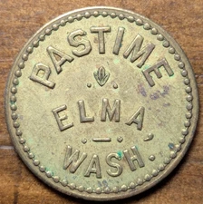 Elma, Washington WA Pastime Good For 25¢ Trade Token