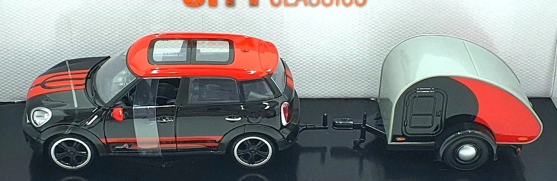 Motor Max 1/24 Scale 79762 - Mini Cooper S Countryman & Caravan - Black/Red - Image 4 of 4