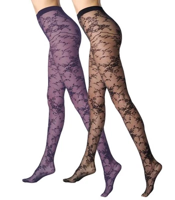Strumpfhose mit zarten Blumenmuster SEDUCTIVE LACE 20DEN - Bild 1 von 2