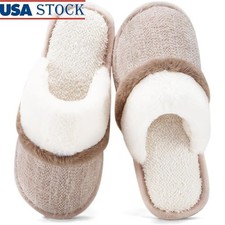 Cozy Women's Memory Foam Slippers Indoor Outdoor Anti-Skid Footwear Comfort New