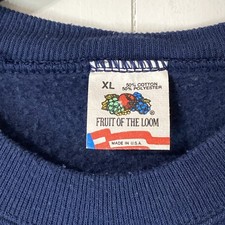 Vintage 90s Fruit Of The Loom Blank Crewneck Sweatshirt Made In USA XL Fade