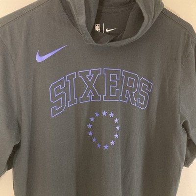 sixers nike warm up hoodie