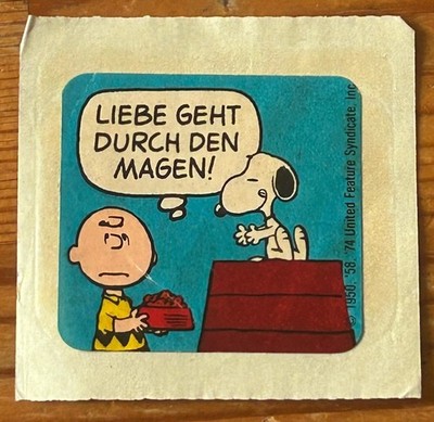 Ferrero Hanuta : Peanuts Sammel- Bild 1977 Charlie Brown & Snoopy: Liebe geht