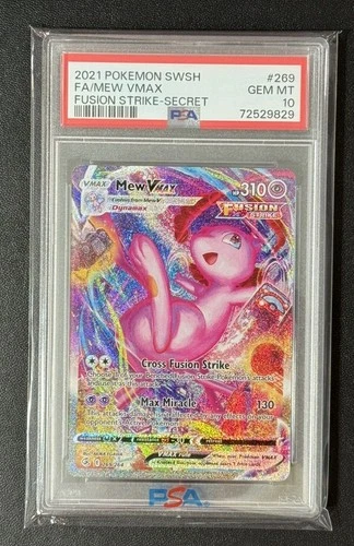 Pokemon 2021 Fusion Strike Mew Vmax Secret Rare - #269/264 - PSA 10