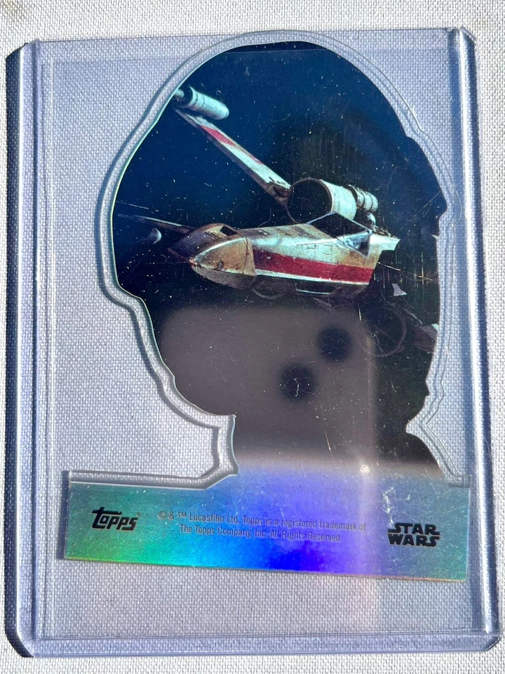 2015 Topps Star Wars Armor Tek Luke Skywalker 44/50 – Die-Cut Helmet – Rare - Image 2 of 2