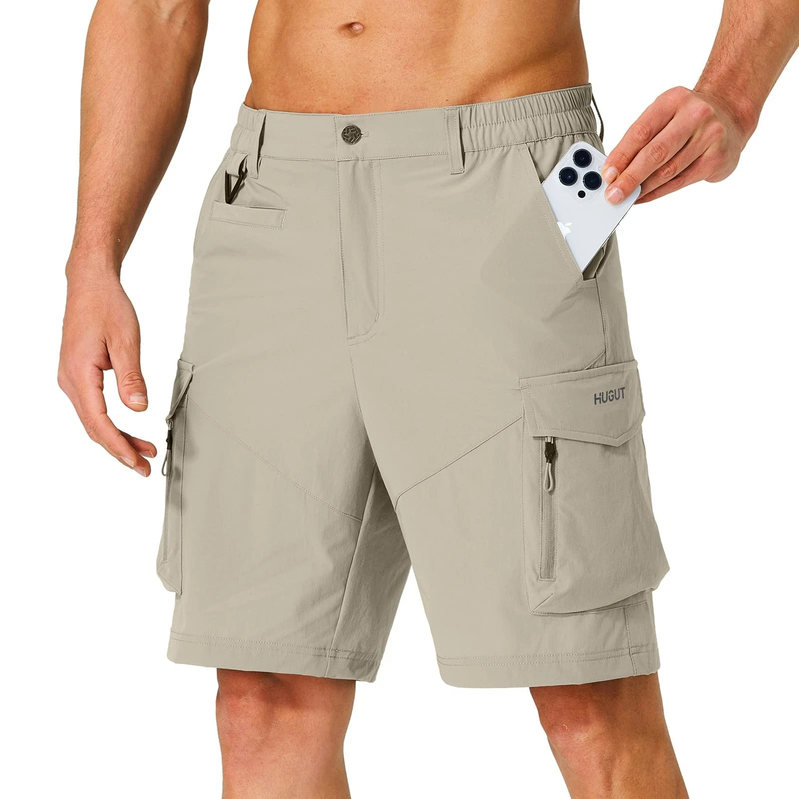 Men's Hiking Cargo Shorts Quick Dry Lightweight Travel Shorts with Multi Pock...