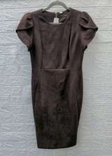 New Calvin Klein Tulip Sleeve Dress Brown Size 8