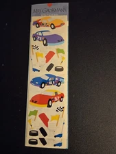 Mrs. Grossman's Stickers - Race Cars -Finish Flag, Jack, Tires, Gas- 4 Sheets
