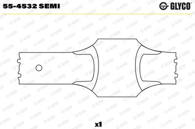 NEU - GLYCO 55-4532SEMI Lagerbuchse, Pleuel
