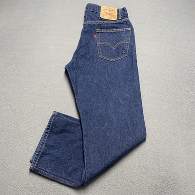 VTG Levis 505 Jeans Mens 34x29 Blue Regular Fit Straight Leg Denim Pants y2k