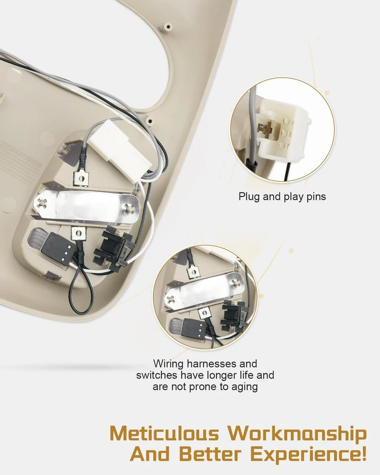 Interior Map Light Overhead Roof Console for 2002-2010 Dodge Ram 1500 2500 3500 — 第 3/4 张图片