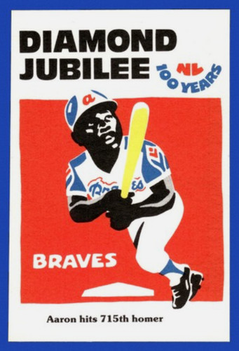 Hank Aaron #8 1976 Laughlin Diamond Jubilee card