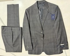 Jos. A. Bank SLIM FIT - 38R 32 Waits Suit- Wool blend - Windowpane - Grey