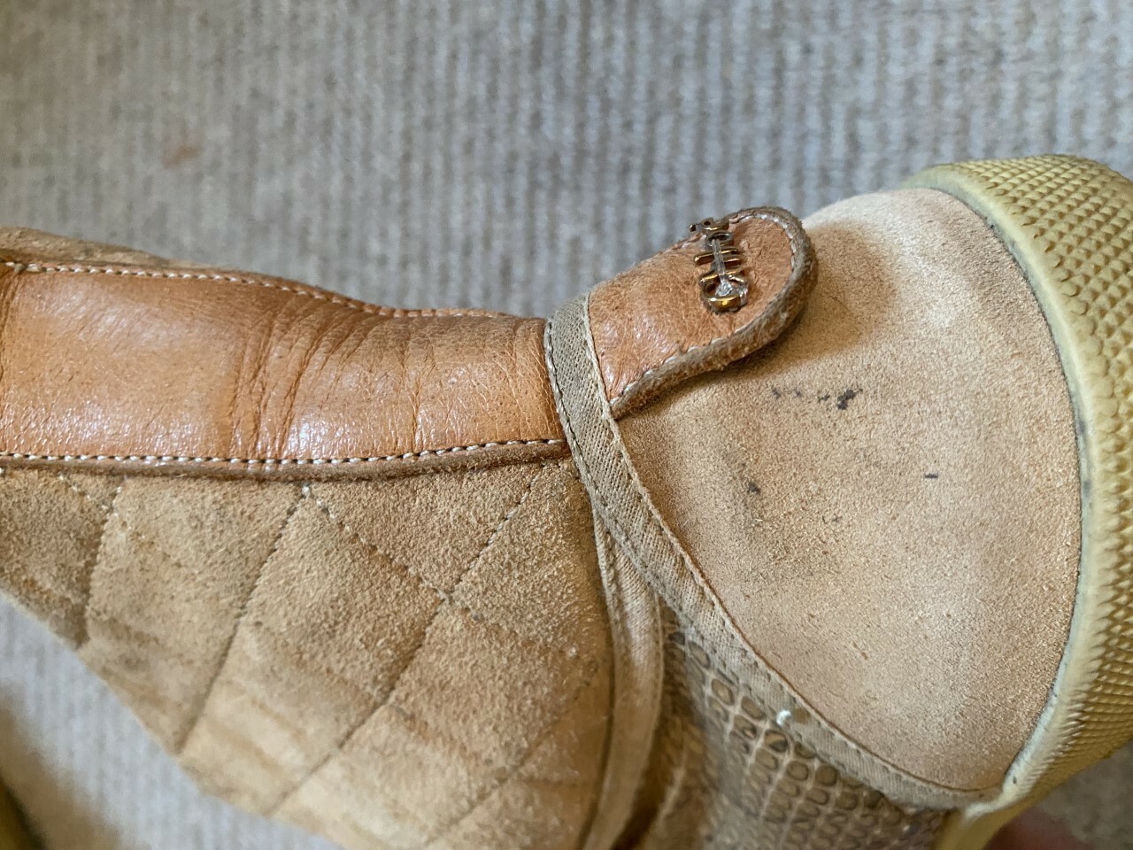 CHLOE PYTHON AND SUEDE LEATHER HIGH TOP TRAINERS … - image 7