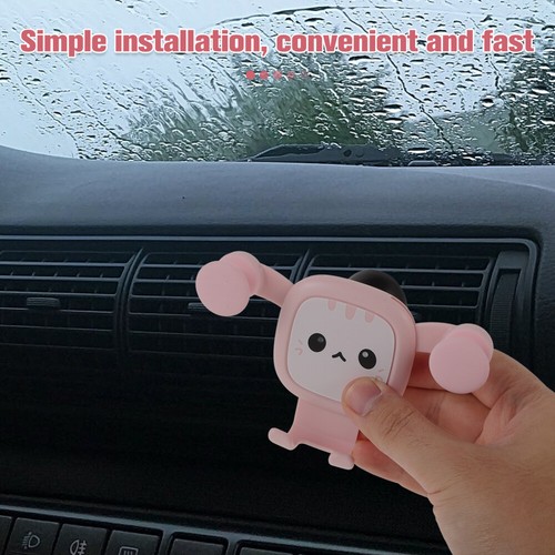 Car Phone Clip Mount Holder Cartoon Air Vent Phone Cradle Decorative Animal Car - 第 9/12 張圖片
