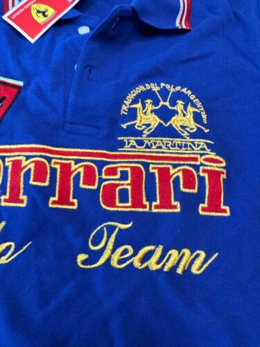 NEU MIT ETIKETT FERRARI LA MARTINA RUBGY POLO TEAM POLOSHIRT GESTICKTES LOGO HERREN GRÖSSE M - Bild 5 von 8