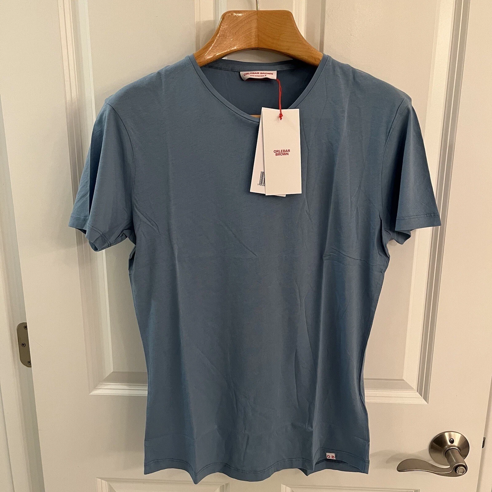 Orlebar Brown OB-T Tee T Shirt Short Sleeve Crew Neck Men Small S Blue NWT New