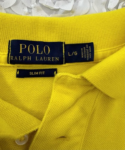 POLO RALPH LAUREN Polo Shirt Youth Size L Classic Soft Knit Yellow Pony Shirt - Picture 5 of 9