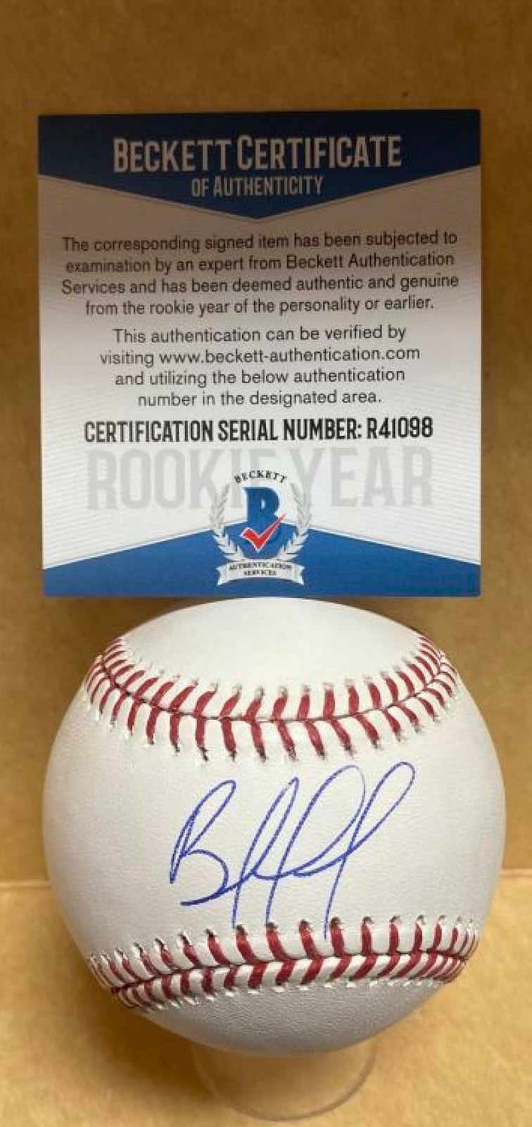 Professional Player Autographed Signed BRYAN MATA BOSTON RED SOX ROOKIE YEAR AUTO M.L. BASEBALL BECKETT R41098 