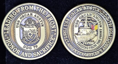DDG-79 USS OSCAR AUSTIN FCPOA  - Navy Challenge Coin