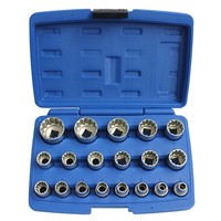 "Vielzahn Zoll Torx E-Profil 6+12-Kant NüßE Nuß SteckschlüSsel 19 Tlg 1/2\" 8-32Mm"