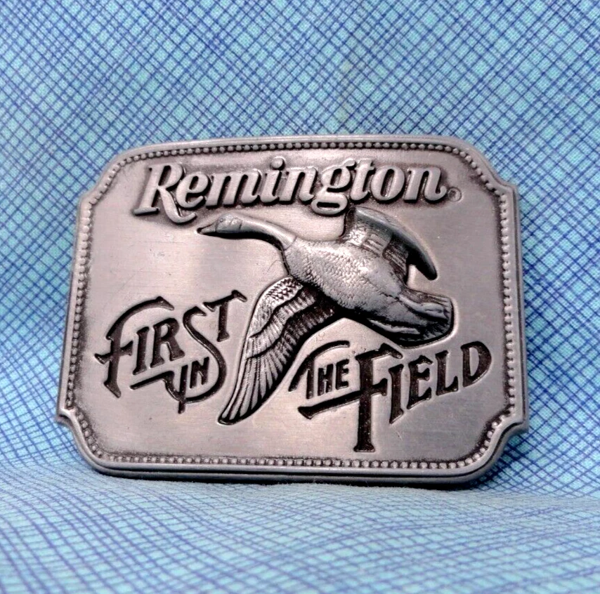 Remington Arms Co abito promozionale cintura fibbia Canada Goose Sid Bell vintage anni 80 W.NOX675