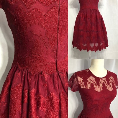 francesca's burgundy dress Katrina Halterneck Mini Dress main image 1