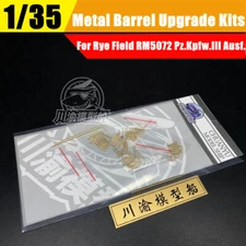 1/35 German Pz.Kpfw.III Ausf.J Tank Metal Gun Barrel+Shells Kit Rye Field RM5072