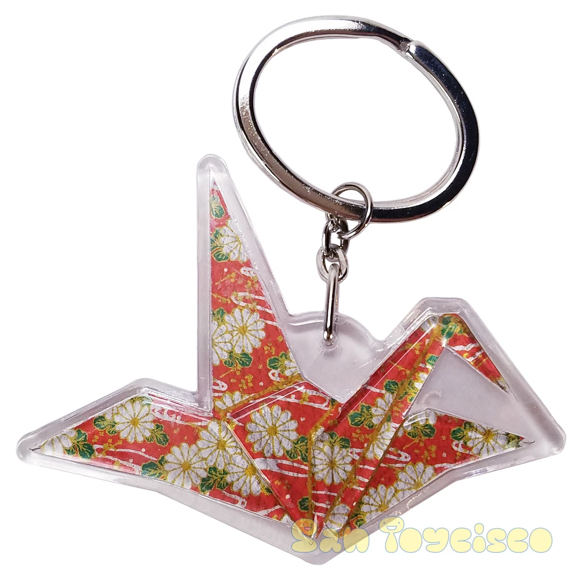 Origami hot sale crane keychain