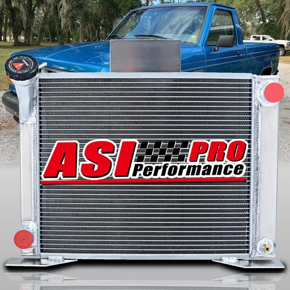 4 Row Aluminum Radiator fit 1982-1994,1993 1990 Ford Ranger V8 Engine Conversion - Image 2 of 4