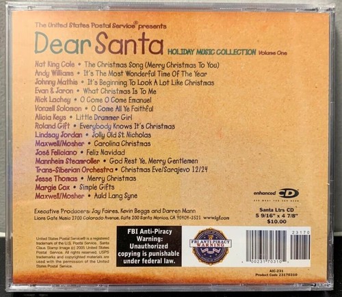 USPS Presents: Dear Santa - Holiday Music VOL.1, New CD SEE DESCRIPTION - Picture 2 of 2
